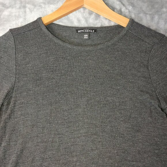 J‎ Crew Mercantile Womens Top XXS Gray Polka Dot Layered Look Long Sleeve Casual - Picture 8 of 10